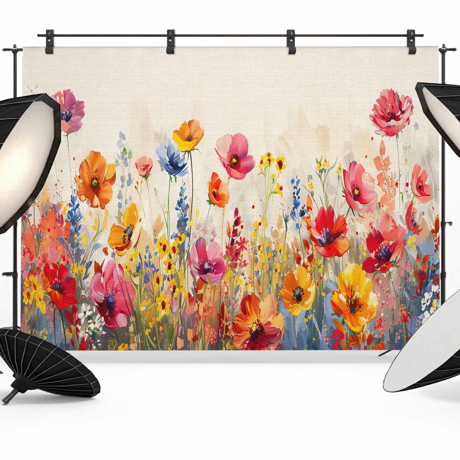 Botanical Backdrop Pastoral Botanical Backdrop for Photography,Fabric Photo Background ...