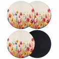 thumbnail image 1 of Pastoral Botanical Coasters Set of 4, Watercolor Spring Summer Flowers Rustic Absorbent Coasters for Drinks, Coaster for Bar Office Dining Coffee Table Accessories Decor, Non Slip Round Desk Coaster, 1 of 9