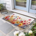 thumbnail image 1 of Pastoral Botanical Door Mat Indoor Outdoor, Watercolor Spring Summer Flowers Non Slip Welcome Mat with Rubber Backing, Absorbent Fabric Front Door Mats Entryway Rug for Home Patio Entrance 24"x36", 1 of 9