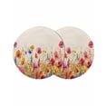 thumbnail image 1 of Pastoral Botanical Round 15 Inch Placemats Set of 2, Watercolor Spring Summer Flowers Rustic HeatResistant Non Slip Place Mats for Dining Table, Wipeable Braided Kitchen Table Mats for Housewarming, 1 of 9