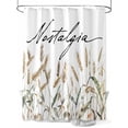 thumbnail image 1 of Pastoral Botanical Standard Shower Curtain Set, Waterproof Shower Curtains for Bathroom, Vintage Fall Wheat Autumn Botanical Washable Fabric Cloth Bath Curtain for Bathtub with Hooks 72x72 Inches, 1 of 6