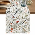 thumbnail image 1 of Pastoral Botanical Table Runner, Summer Birds Spring Floral Washable Cotton Linen Table Runners 72 Inches Long, Dresser Scarf Runner for Dining/Coffee/Kitchen/TV Stands/Cabinets 13''x72'', 1 of 8