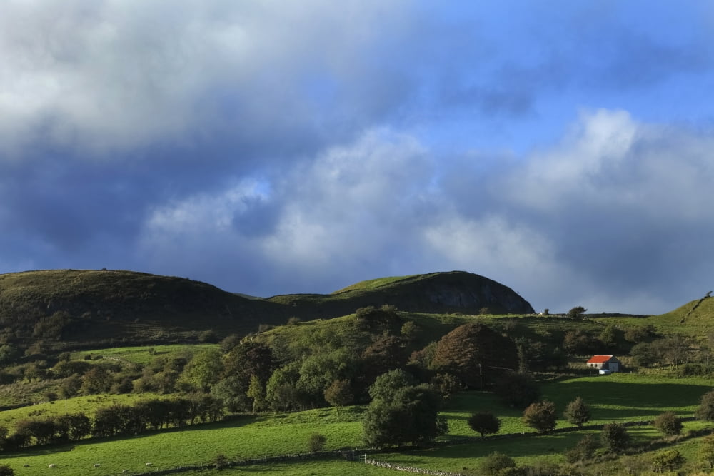 Pastoral Countryside and Hill Farm Near Leean Mountain County Leitrim Ireland Canvas Art - George Munday Design Pics (38 x 24)
