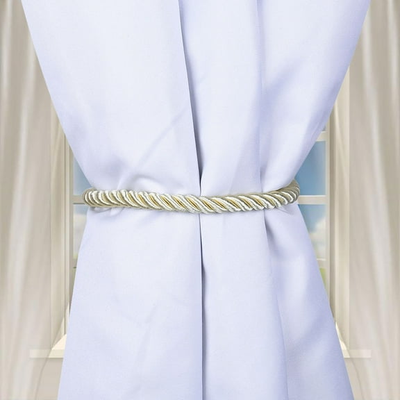 Pastoral Curtain Tassel Tie Rope S5 Beige, 1*Curtain Tie Rope,Ropes Tie Backs for Window Curtain Cord Buckle Tiebacks Braided Tie Backs