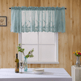 thumbnail image 1 of Pastoral Floral Lace Curtain Flower Leaves Window Valance Romantic Semi Sheer Cafe Bistro Curtain Elegant Living Room Bedroom Window Decor Beautiful Christmas Kitchen Curtain, 1 of 1