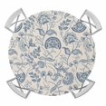 thumbnail image 1 of Pastoral Flower Blue Elastic Fitted Round Table Cover Farmhouse Floral Waterproof Outdoor Tablecloth for Holiday Party, Picnic, Patio & Dining Fits Tables Up to 45"-54", 1 of 8