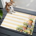thumbnail image 1 of Pastoral Flower Pot Front Door Rugs 2x3 ft Warmth As A Quiet Symphony Yellow Striped Small Rug for Entryway Non Slip Washable Bathroom Door Mat Absorbent Floor Mat for Indoor Entrance, 1 of 9