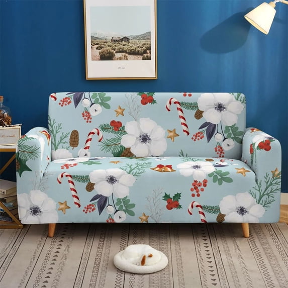 Pastoral Flower Sofa Cover Elastic All Inclusive Comfortable Dustproof and Wrinkle Resistant Universal for Multiple People Sofa