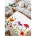thumbnail image 1 of Pastoral Flowers Area Rug for Bedroom 3x5 Ft Colorful Plants Floral Leaves Watercolor Super Soft fuzzy Throw Rug Non-Slip Fluffy Plush Indoor Floor Carpet for Living Room Nursery Home Decor, 1 of 8