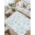 thumbnail image 1 of Pastoral Flowers Area Rug for Bedroom 3x5 Ft Vintage Light Blue Flower Farmhouse Plant Super Soft fuzzy Throw Rug Non-Slip Fluffy Plush Indoor Floor Carpet for Living Room Nursery Home Decor, 1 of 8