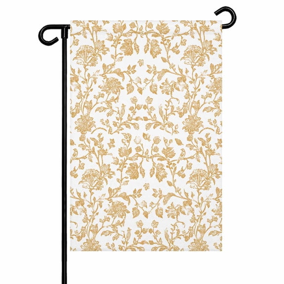 Pastoral Flowers Garden Flag 12x18 Inch Vintage Ginger Flower Farmhouse Plant Double Sided Small Decorative Garden Flags for Outside, Outdoor Yard Porch Lawn Decoration