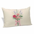 thumbnail image 1 of Pastoral Flowers Pillow Covers 24"x36", Spring Red Pink Floral Leaves Botanical Soft Brushed Microfiber Breathable Throw Pillow Covers, Decorative Pillowcase with Zipper for Couch Sofa Bedroom, 1 of 9