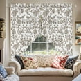 thumbnail image 1 of Vintage Brown Floral Swag Curtain Valance for Windows, Farmhouse Flower Window Treatments Short Swag Topper for Kitchen Windows Bathroom Bedroom, 28"x36", 1 of 8