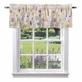 thumbnail image 1 of Pastoral Flowers Valance Curtain Wildflowers Retro Plants Linen Texture Window Valances Rod Pocket Short Curtains Window Treatments for Kitchen Bedroom Bathroom Laundry 42" x 12", 1 of 9