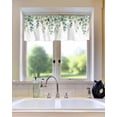 thumbnail image 1 of Pastoral Green Eucalyptus Leaves Window Valances for Kitchen,Rod Pocket Valance Privacy Small Curtain,Watercolor Plant Branches Window Treatment Drapes for Bedroom Laundry Room Farmhouse Home Decor, 1 of 8