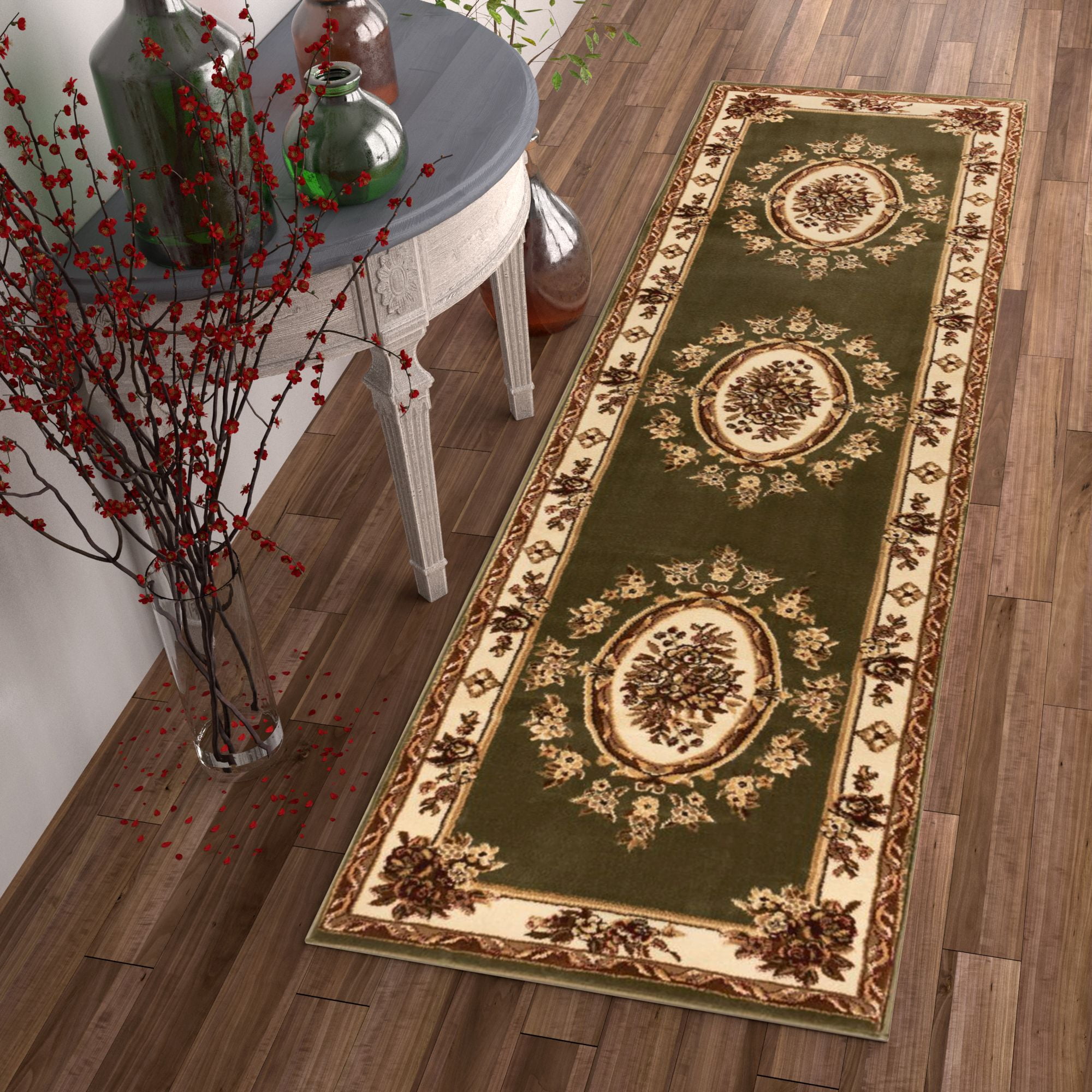 12' Runner Red And Ivory Floral Stain Resistant Indoor Outdoor Runner Rug 12' Runner Red And Ivory Floral Stain Resistant Indoor Outdoor Runner Rug