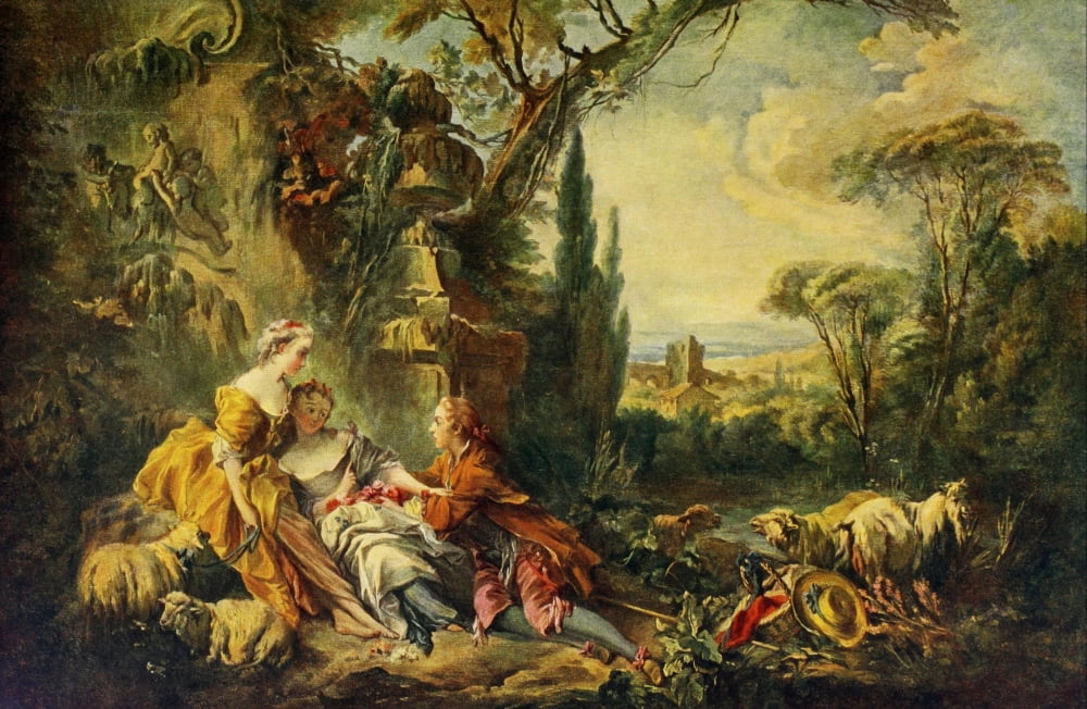 Pastoral Meister des Rokoko 1900 Canvas Art - FranÔøΩois Boucher (24 x 36)