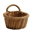 thumbnail image 1 of Pastoral Rattan-Like Hand-Woven Storage Basket Living Room Kitchen Hanging Basket Living Room Fruit Sundries Organizer, 1 of 4