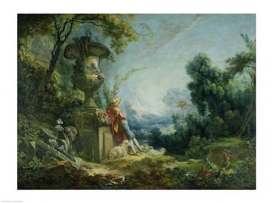 Pastoral Scene Canvas Art - Francois Boucher (24 x 18)
