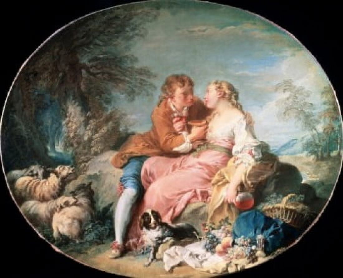 Pastoral Scene Francois Boucher (1703-1770 French) Oil on canvas Hermitage Museum St Petersburg Canvas Art - Francois Boucher (18 x 24)