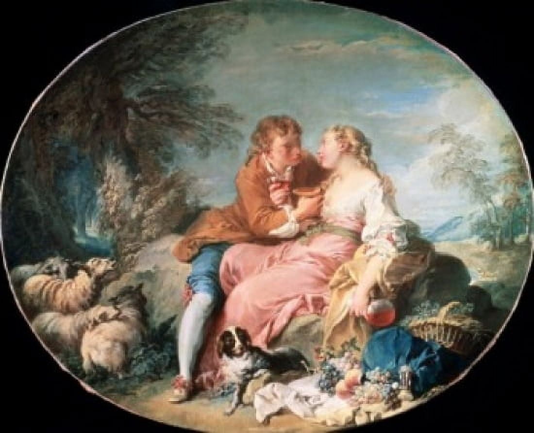 Pastoral Scene Francois Boucher (1703-1770 French) Oil on canvas Hermitage Museum St Petersburg Canvas Art - Francois Boucher (24 x 36)