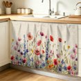 thumbnail image 1 of Pastoral Spring Floral Cabinet Curtain 32"Wx55"L,Dustproof Pantry Door Curtain W/ Self Adhesive Tape,Rustic Summer Flower Botanical Tall Storage Cover Privacy Drape for Bathroom Kitchen Laundry Room, 1 of 9