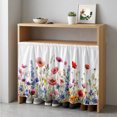 thumbnail image 1 of Pastoral Spring Floral Cabinet Curtain 35"Wx35"L,Dustproof Under Sink Skirt with Self Adhesive Tape,Elegant Summer Flower Botanical Cabinet Curtain Cover for Kitchen Sink,Bathroom Vanity,Laundry Room, 1 of 9