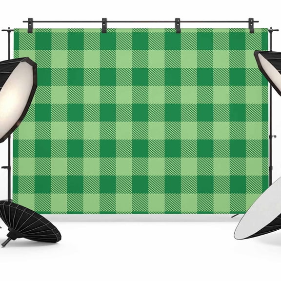 Pastoral Style Backdrop for Photography, Light Green Lattice Photo Backdrop Portrait Background Party Banner Photo Backgrounds for Studio Booth Props, 7x5ft