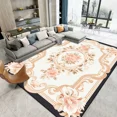 thumbnail image 1 of Pastoral Style Luxury Living Room Carpets 3D Flower Home ration Bedroom Rug Non Slip Large Area Rug, 1 of 5