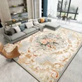 thumbnail image 1 of Pastoral Style Luxury Living Room Carpets 3D Flower Home ration Bedroom Rug Non Slip Large Area Rug, 1 of 5