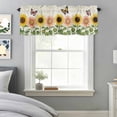 thumbnail image 1 of Pastoral Sunflower Butterfly Valances for Windows,Kitchen Valance Rod Pocket Short Curtain, Vintage Plant Valance Curtain Window Valances for Bedroom Bathroom Living Room 42x18in, 1 of 9