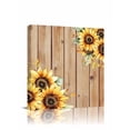 thumbnail image 1 of Pastoral Sunflower Canvas Wall Art, Plant Country Vintage Board Background Framed Wall Decor Modern Artwork Prints Painting for Living Room, Bedroom, Kitchen & Cafe Decor 24x24 Inch, 1 of 9