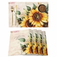 thumbnail image 1 of Pastoral Sunflower Placemats Set of 8, Country Floral Retro Letter Background Non-Slip Place Mats Washable Table Mats for Kitchen Dining Table Decorations Indoor/Outdoor, 1 of 9