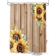 thumbnail image 1 of Pastoral Sunflower Shower Curtain, Plant Country Vintage Board Background Waterproof Shower Curtain Set with 12 Hooks Lightweight Washable Fabric Shower Curtains for Bathroom 48x72 Inches, 1 of 6