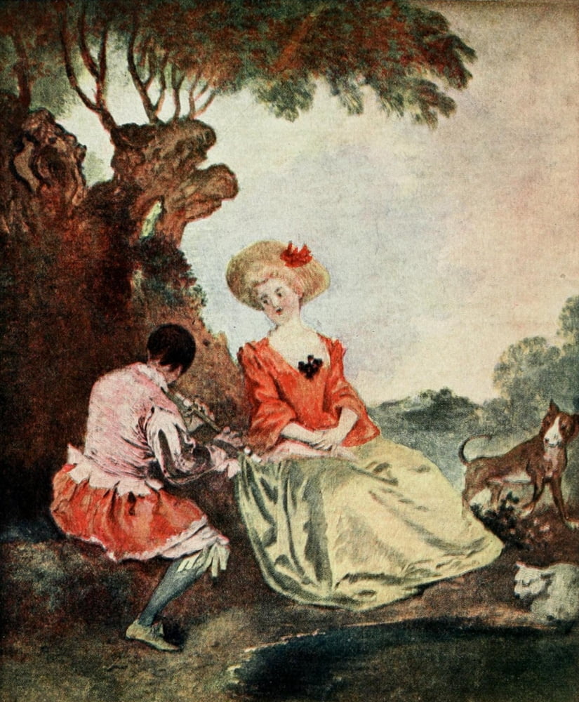 Pastoral Watteau 1910 Canvas Art - Antoine Watteau (18 x 24)