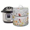 thumbnail image 1 of Pastoral Wild Flowers Pressure Cooker Cover Floral Leaves Plants Farmhouse Dust Cover for Kitchen Appliances with Top Handle & Storage Pockets, Fits 6 Quart Instant Pot, Air Fryer, Crock Pot, 1 of 9