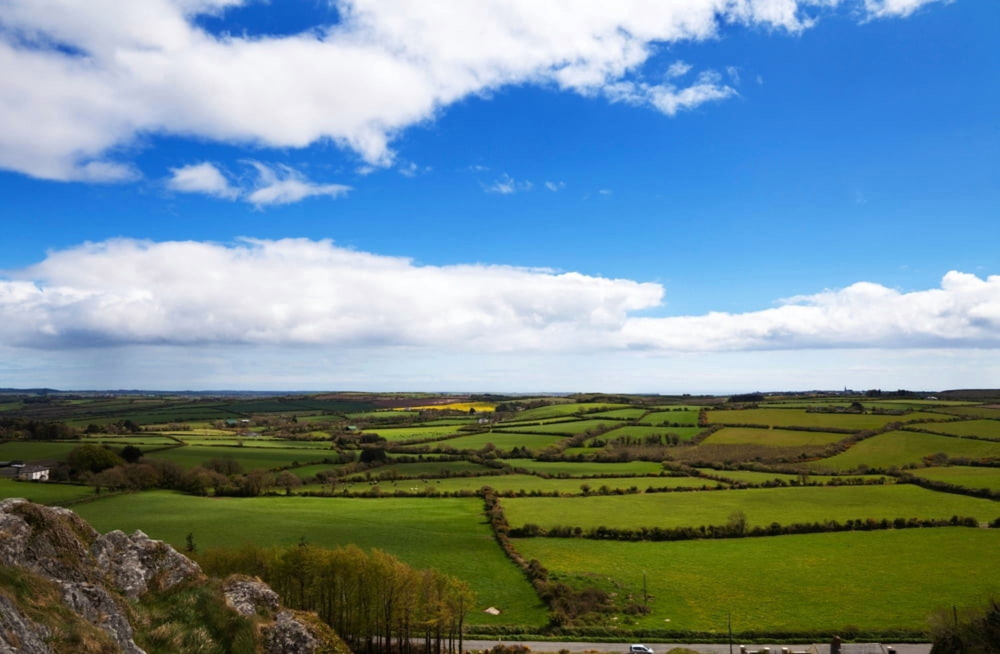 Pastoral view from the Sugar Loaf Rock at Knockeen County Waterford Ireland Canvas Art - Panoramic Images (36 x 24)