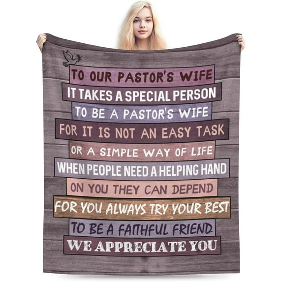 Pastors Wife Appreciation Gifts, Gift Idea for Pastors Wives, Pastor Blanket for Women, Christian Gifts Pastor for Religious Birthday 60"x50"