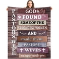 thumbnail image 1 of Pastors Wife Appreciation Gifts, Pastor''s Wife Blanket, Pastor Gifts for Women, Gifts for Religious Christian Inspirational Throw Blanket 60"x50", 1 of 6