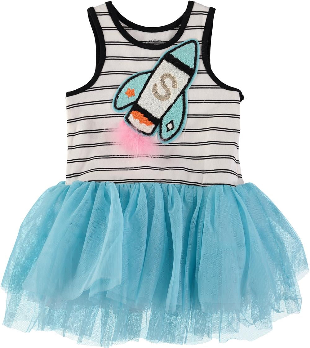 Pastourelle by Pippa & Julie Girls 2-6X Rocket Tutu Dress (Blue 2T