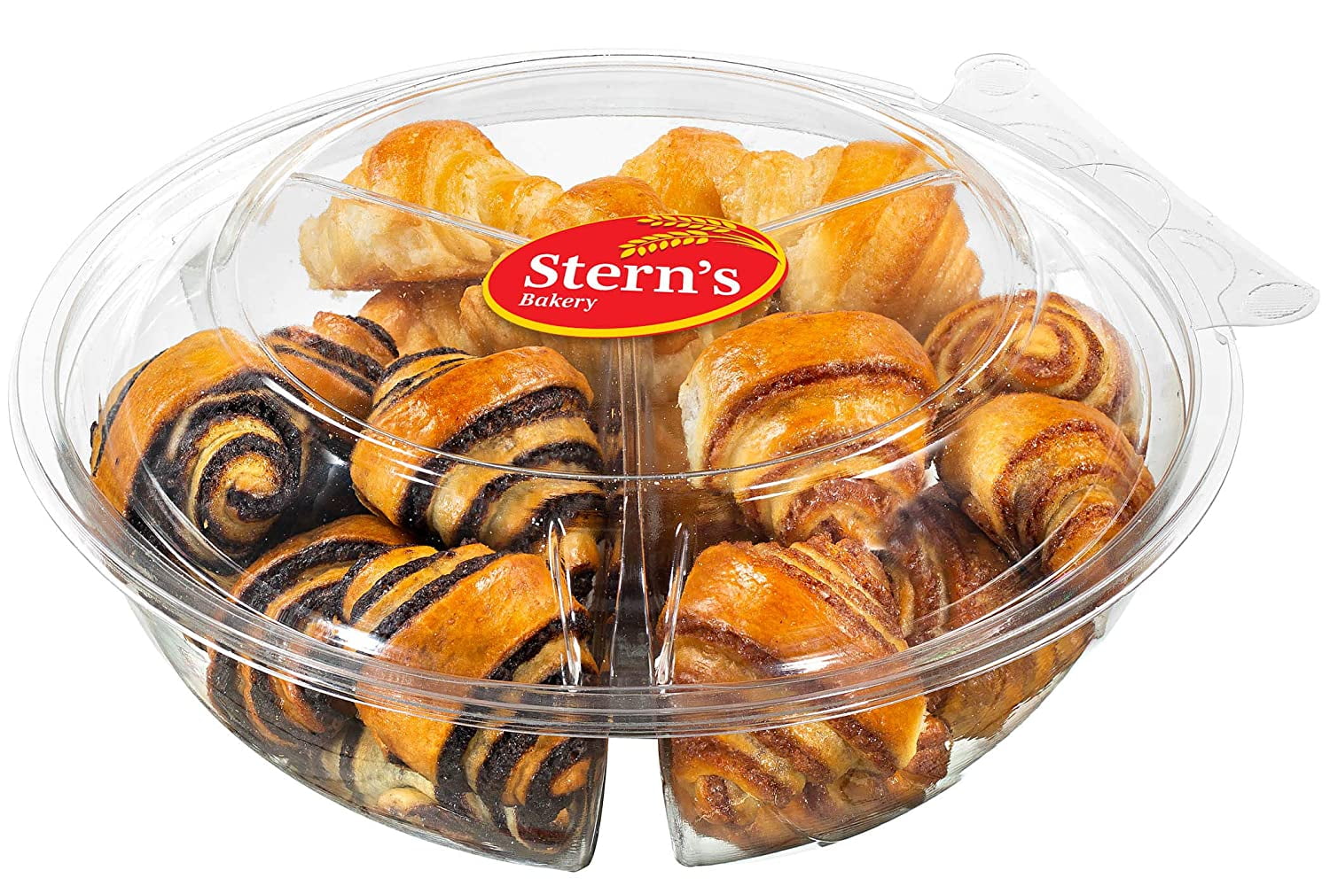 Pastries Gift Basket | Chocolate, Cinnamon & Vanilla Croissants | Ideal for Holidays and Birthday Gifts | Kosher, Dairy & Nut Free | 16 oz Sterns Bakery(Original Combo Rugelach Gift Basket)