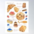 thumbnail image 1 of Pastry Art Poster Wall Art, Modern Wall Decor For Living Room Bedroom, 8x12 UNFRAMED, 1 of 3