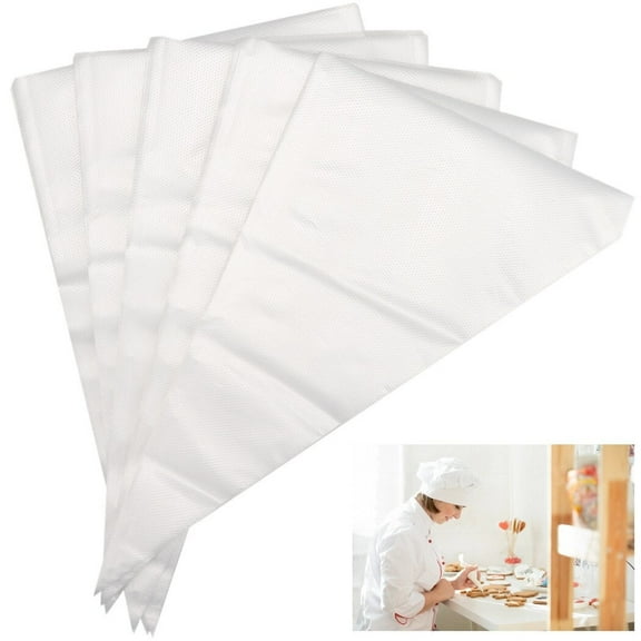 Pastry Bags, 100PCS Extra Large Piping Bags 18", Anti-Burst Thick Clear Plastic Pastry Bags, Disposable Non-Slip Icing Piping Pastry Bags for Cake Cookie Decorating