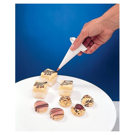 Pastry Bags Set for Decorating - 5 Inch Disposable Piping Bags & Tips - Cake Decorating Supplies for Frosting, Icing, Chocolate - Fine Detail Work & Cookie Decorating