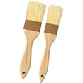 thumbnail image 1 of Pastry Basting Brush - Food Grade, No Shedding Natural Bristle, Heat Resistant Wooden Handle, Durable Kitchen Tool for Baking, Cooking, Butter, Egg Wash, Glazing, Oil, Sauce (1" & 1.5"), 1 of 2