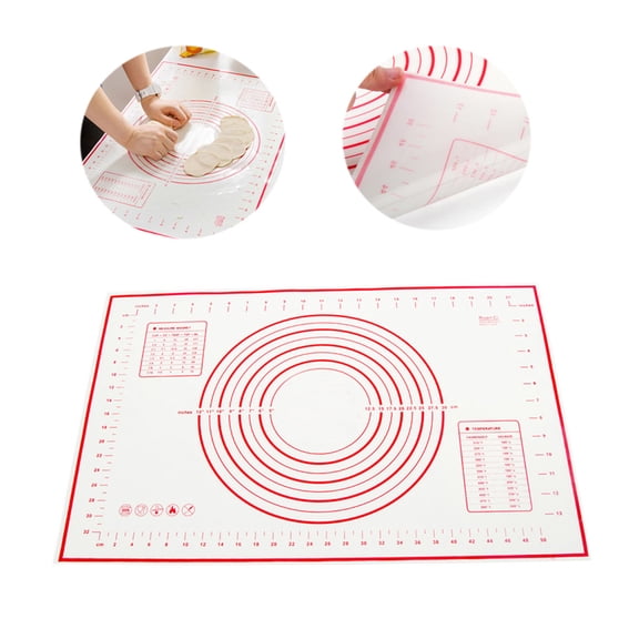 Pastry Boards Pastry Mat with Measurements Easy to Clean Pastry Mat 40*30cm Red