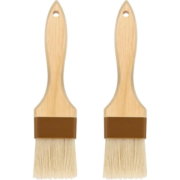 Pastry Brush,Basting Brush for Cooking,Natural Boar Bristle Pastry Brush for Baking,Not Shed Cooking Brush for Oil and Sauce,Butter Brush,Food Brushes,Baster,Egg Wash Brush Kitchen Gadgets(1.5 inch)