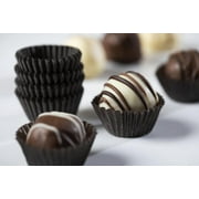 Pastry Chef's Boutique Glassine Chocolate Brown Paper Candy Cups No.4-1''x3/4'' - Brown - 200pcs
