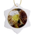 thumbnail image 1 of 3drose, Pastry, Cuisine - Sa01 Mme0476 - Michele Molinari, 3 inch Snowflake Porcelain Ornament, 1 of 7
