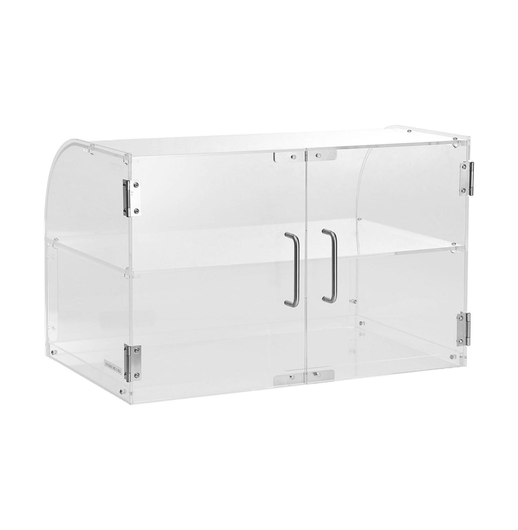 Pastry Display Case 2-Tier - Countertop Bakery Display Box - Acrylic Donut & Cake Stand with Rear Access - 22x14x14 inch